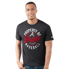Atlanta Braves Starter Prime Time Property Of T-Shirt Navy