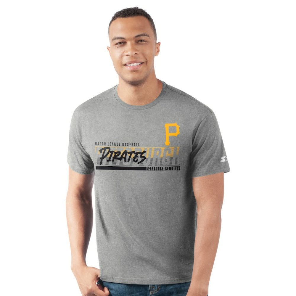 Pittsburgh Pirates Starter Prime Time Team T-Shirt Heather Gray