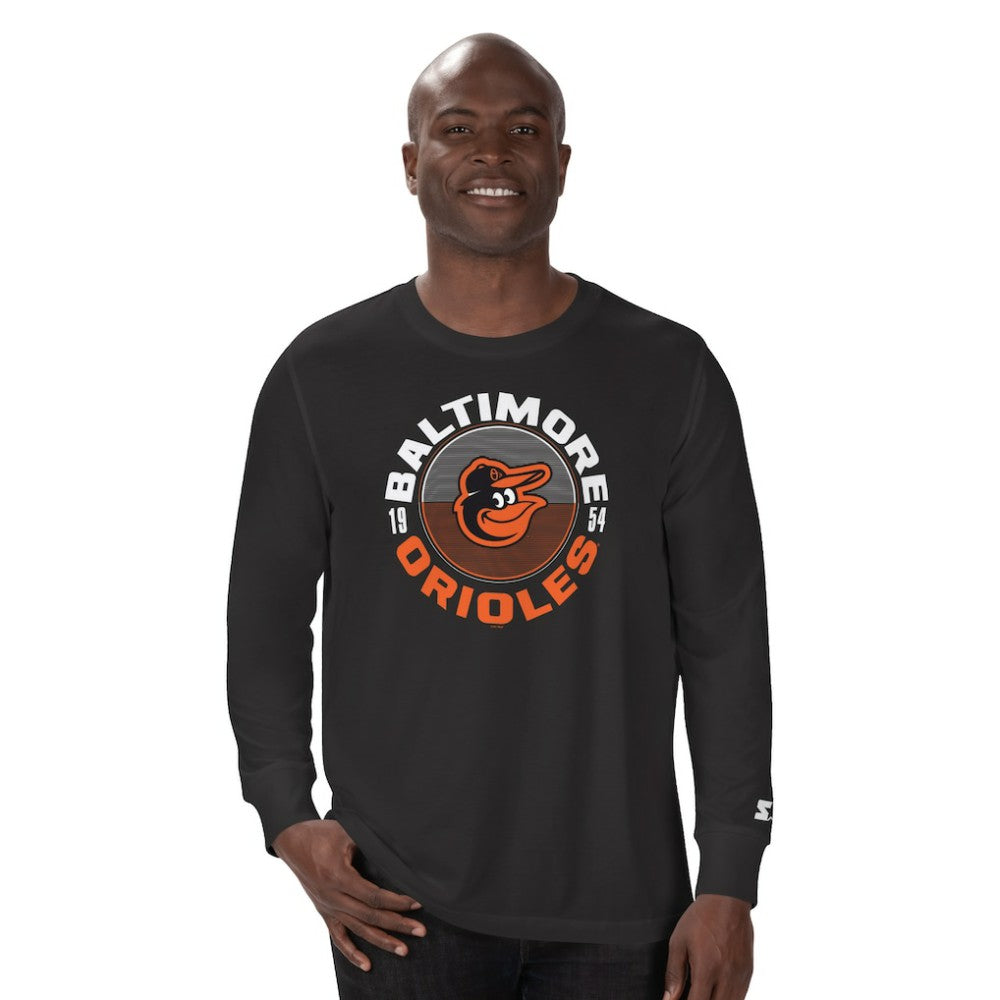 Baltimore Orioles Starter Halftime Long Sleeve T-Shirt Black