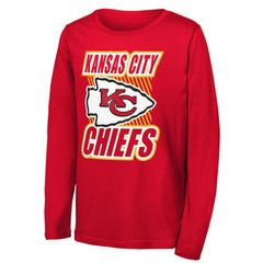 Kansas City Chiefs Outerstuff Youth Never Settle Long Sleeve T-Shirt - Red discount