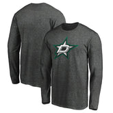 Dallas Stars Fanatics Logo Long Sleeve T-Shirt - Charcoal T-shirts