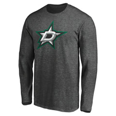 Dallas Stars Fanatics Logo Long Sleeve T-Shirt - Charcoal T-shirts