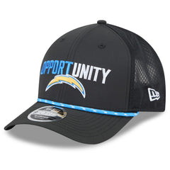 Los Angeles Chargers New Era 2025 Inspire Change 9FORTY M-Crown Adjustable Hat - Black for sale