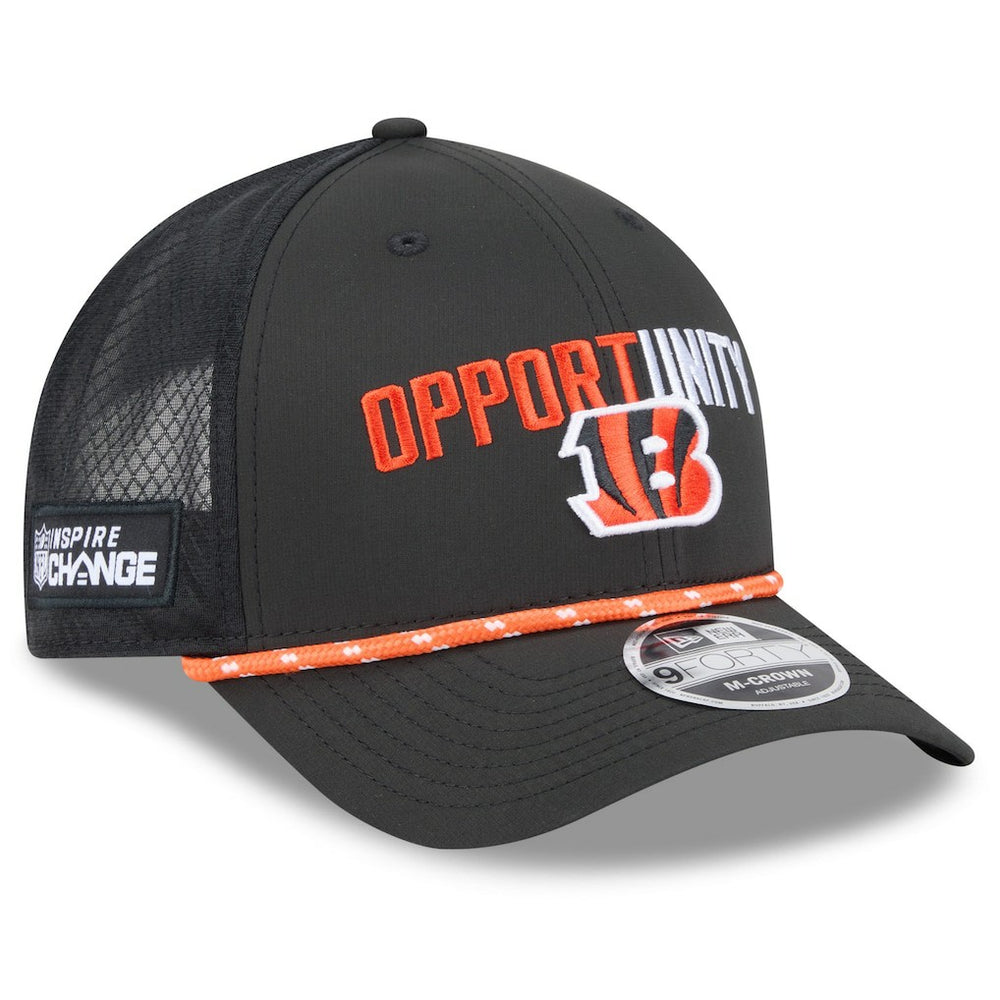 Cincinnati Bengals New Era 2025 Inspire Change 9FORTY M-Crown Adjustable Hat - Black for sale