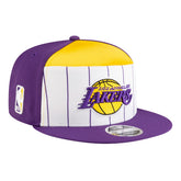 Los Angeles Lakers Youth 2025 NBA Tip Off Split Panel 9FIFTY Snapback Hat - White/Purple outlet