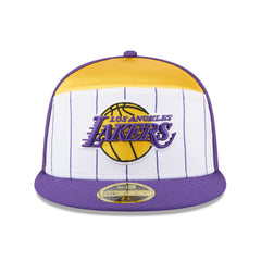 Los Angeles Lakers 2025 NBA Tip Off Split Panel 59FIFTY Fitted Hat - White/Purple sale