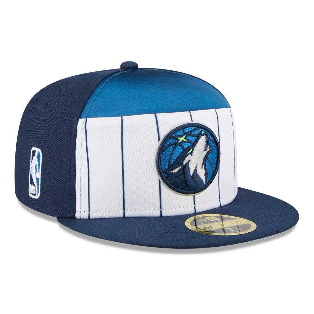 Minnesota Timberwolves 2025 NBA Tip Off Split Panel 59FIFTY Fitted Hat - White/Navy discount