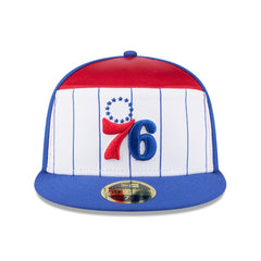 Philadelphia 76ers 2025 NBA Tip Off Split Panel 59FIFTY Fitted Hat - White/Royal on sale