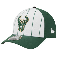 Milwaukee Bucks 2025 NBA Tip Off M-Crown A-Frame 9FORTY Adjustable Hat - White/Hunter Green sale