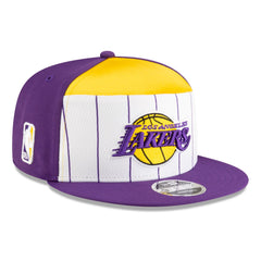 Los Angeles Lakers 2025 NBA Tip Off Split Panel 9FIFTY Snapback Hat - White/Purple for sale