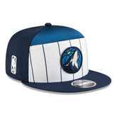 Minnesota Timberwolves 2025 NBA Tip Off Split Panel 9FIFTY Snapback Hat - White/Navy sale