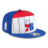 Philadelphia 76ers 2025 NBA Tip Off Split Panel 9FIFTY Snapback Hat - White/Blue on sale