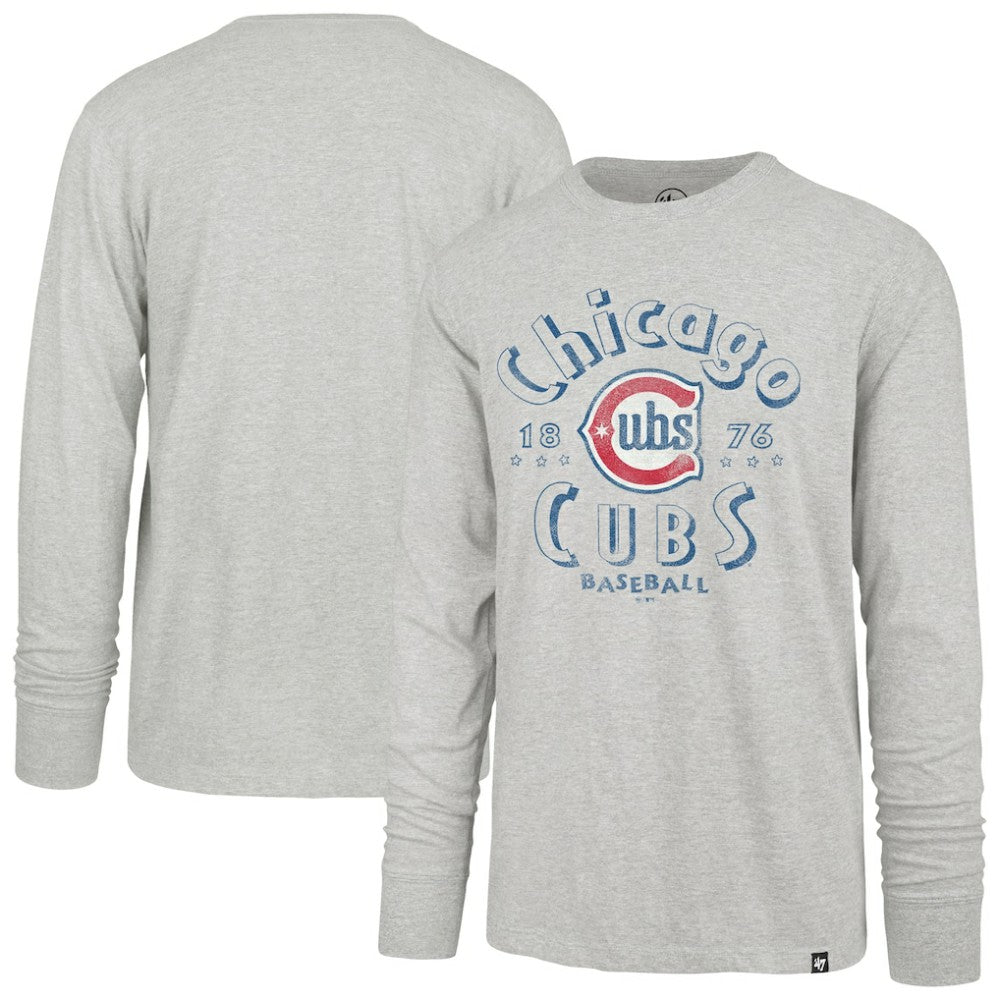 Chicago Cubs Circle Change Franklin Long Sleeve T-Shirt Gray