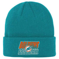 Miami Dolphins Outerstuff Youth Team Gradient Cuffed Knit Hat - Aqua sale