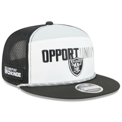 Las Vegas Raiders New Era 2025 Inspire Change Split Panel 9FIFTY Snapback Hat - White/Black on sale