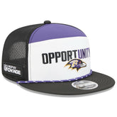 Baltimore Ravens New Era 2025 Inspire Change Split Panel 9FIFTY Snapback Hat - White/Black outlet