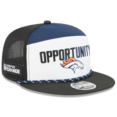 Denver Broncos New Era 2025 Inspire Change Split Panel 9FIFTY Snapback Hat - White/Black for sale