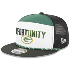 Green Bay Packers New Era 2025 Inspire Change Split Panel 9FIFTY Snapback Hat - White/Black discount