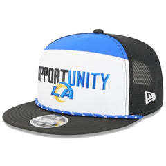 Los Angeles Rams New Era 2025 Inspire Change Split Panel 9FIFTY Snapback Hat - White/Black online