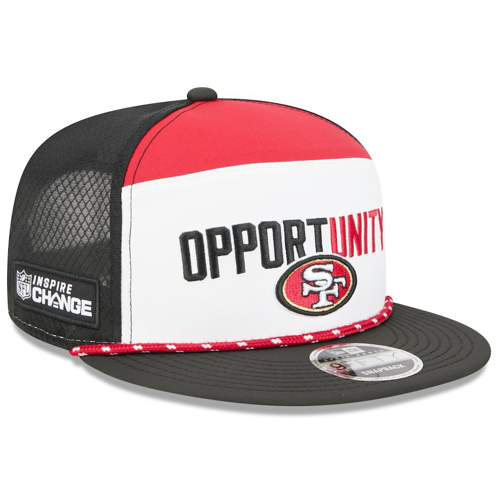 San Francisco 49ers New Era 2025 Inspire Change Split Panel 9FIFTY Snapback Hat - White/Black discount
