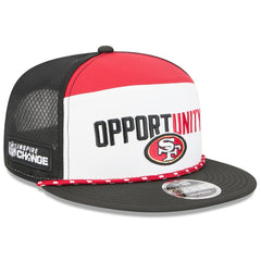 San Francisco 49ers New Era 2025 Inspire Change Split Panel 9FIFTY Snapback Hat - White/Black discount