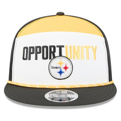 Pittsburgh Steelers New Era 2025 Inspire Change Split Panel 9FIFTY Snapback Hat - White/Black sale