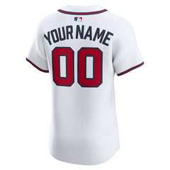 Atlanta Braves Home Elite Custom Jersey White