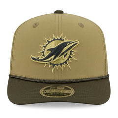 Miami Dolphins New Era 2025 Salute to Service 9SEVENTY Adjustable Hat - Green for sale