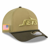 New York Jets New Era 2025 Salute to Service 9FORTY A-Frame M-Crown Adjustable Hat - Green on sale