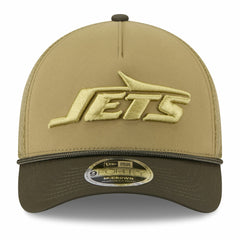 New York Jets New Era Youth 2025 Salute to Service 9FORTY A-Frame Adjustable Hat - Green/Dark Green cheap