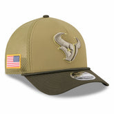 Houston Texans New Era Youth 2025 Salute to Service 9FORTY A-Frame Adjustable Hat - Green/Dark Green outlet