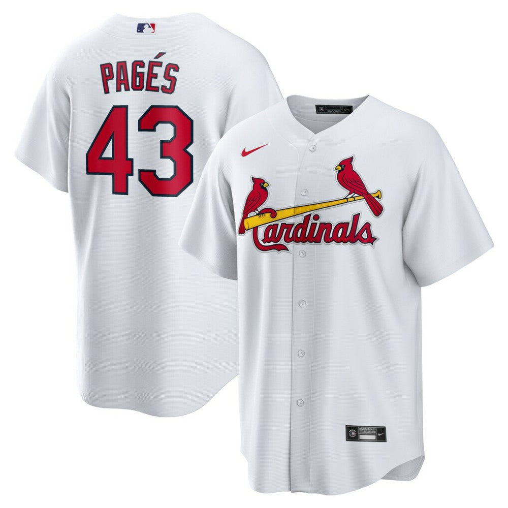 Pedro Pagés St. Louis Cardinals Home Replica Jersey White