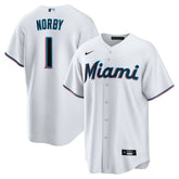 Connor Norby Miami Marlins Home Replica Jersey White