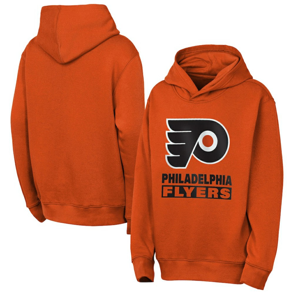 Philadelphia Flyers Outerstuff Youth Back to Basics Hoodie - Classic Orange Hoodies