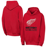 Detroit Red Wings Outerstuff Youth Back to Basics Hoodie - Red Hoodies