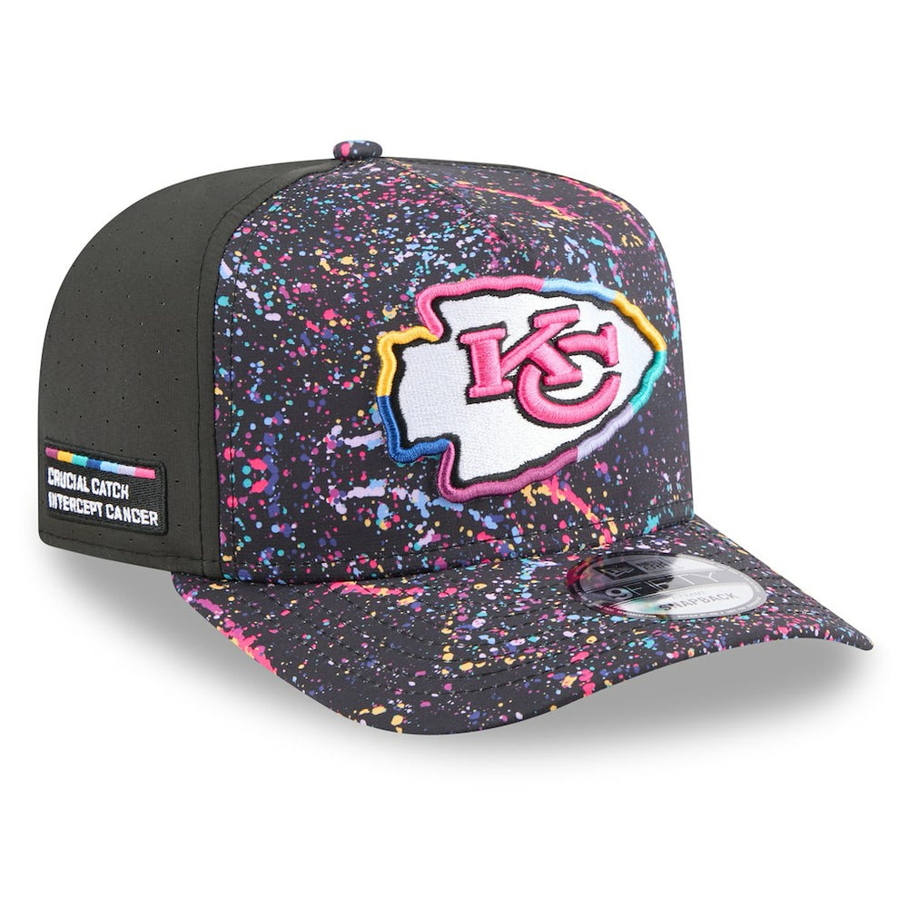 Kansas City Chiefs New Era 2025 NFL Crucial Catch A-Frame 9FIFTY Snapback Hat - Black discount