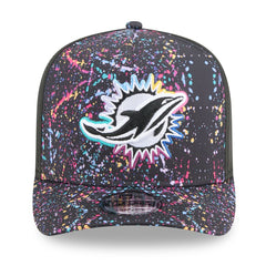 Miami Dolphins New Era 2025 NFL Crucial Catch A-Frame 9FIFTY Snapback Hat - Black discount