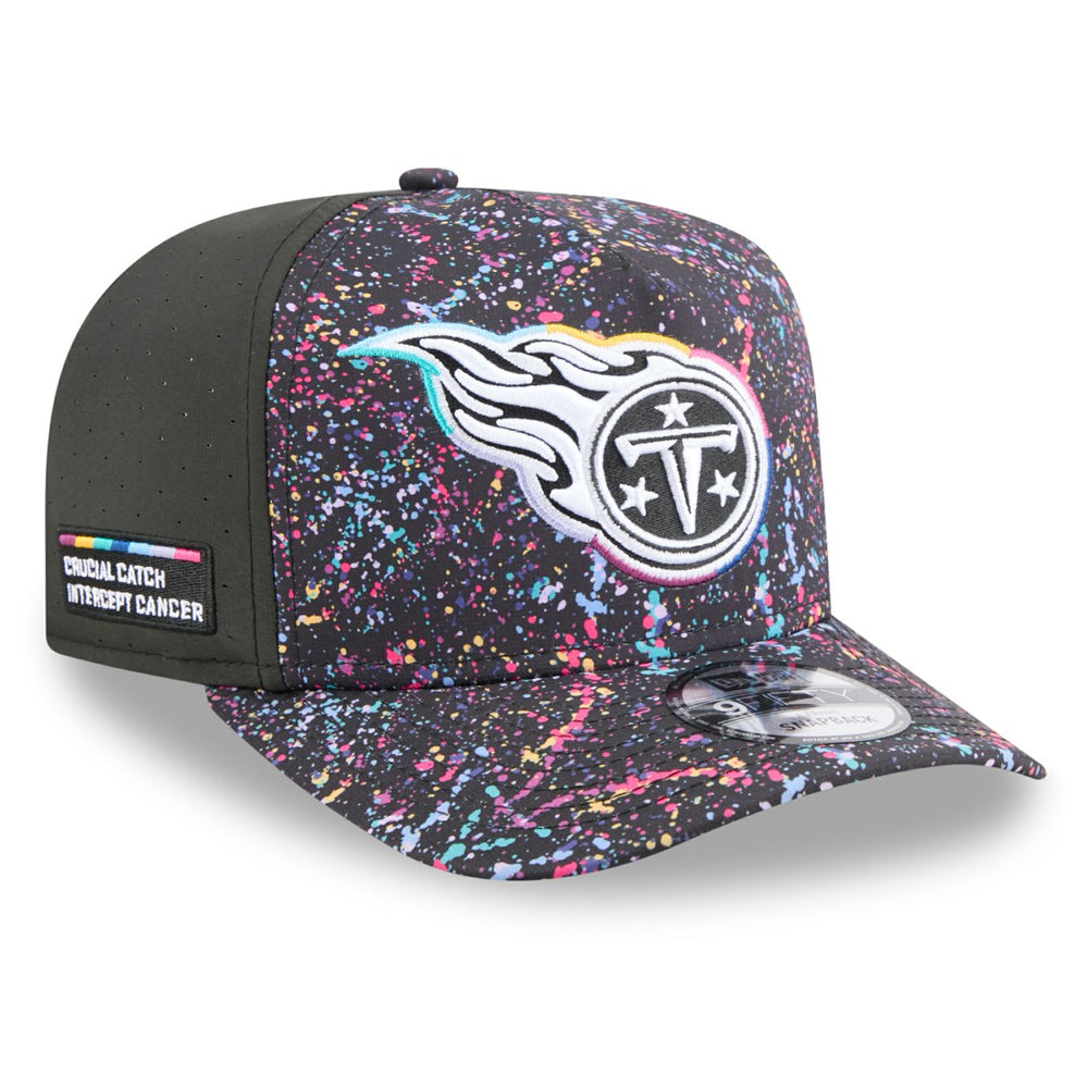 Tennessee Titans New Era 2025 NFL Crucial Catch A-Frame 9FIFTY Snapback Hat - Black cheap