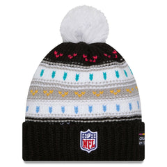 Atlanta Falcons New Era Women's 2025 NFL Crucial Catch Cuffed Knit Hat with Pom - Black for sale