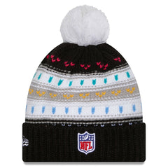 Cincinnati Bengals New Era Women's 2025 NFL Crucial Catch Cuffed Knit Hat with Pom - Black discount