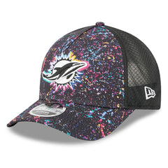 Miami Dolphins New Era Youth 2025 NFL Crucial Catch 9FORTY Adjustable Hat - Black on sale