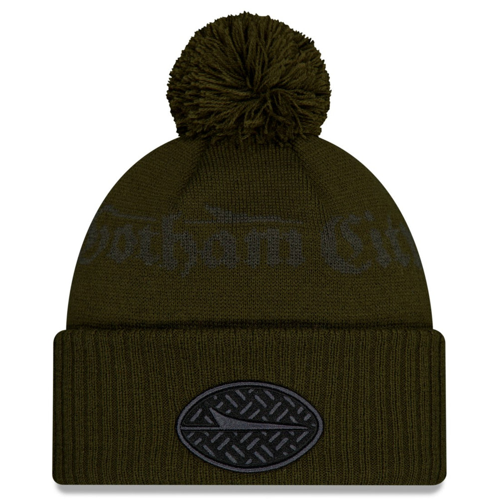 New York Jets New Era 2025 Rivalries Collection Sideline Cuffed Knit Hat with Pom - Gotham Green cheap