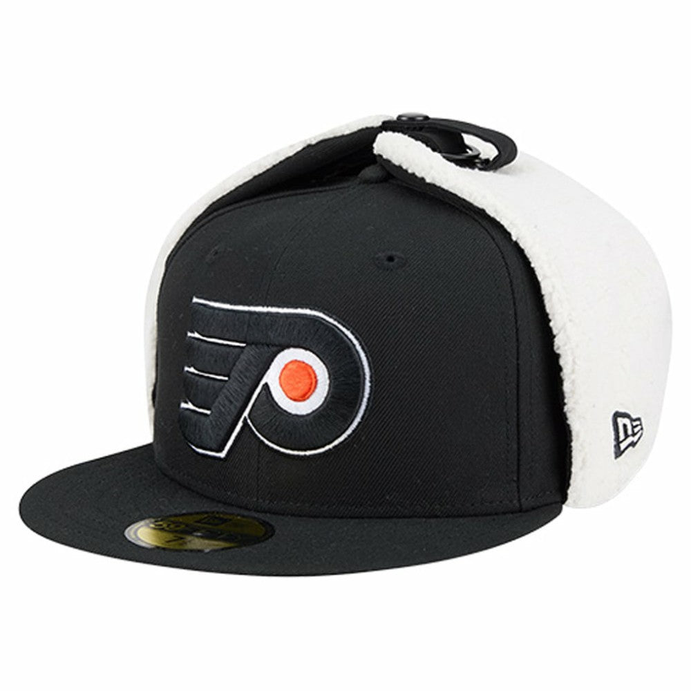 Philadelphia Flyers New Era Injection Dog Ear Classic Fitted Hat - Black Hats