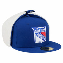 New York Rangers New Era Injection Dog Ear Classic Fitted Hat - Blue Hats