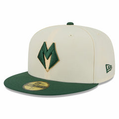 Milwaukee Bucks 2025/26 City Edition 59FIFTY Fitted Hat - Cream/Hunter Green outlet