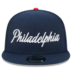 Philadelphia 76ers Youth 2025/26 City Edition 9FIFTY Snapback Hat - Navy on sale