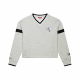 Tampa Bay Buccaneers Women's Cropped V-Neck Sweatshirt - Gray cheap