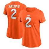 Patrick Surtain II Denver Broncos Women's Player Name & Number T-Shirt - Orange cheap