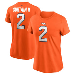 Patrick Surtain II Denver Broncos Women's Player Name & Number T-Shirt - Orange cheap