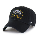 Boston Bruins '47 Alternate Logo Clean Up Adjustable Hat - Black Hats
